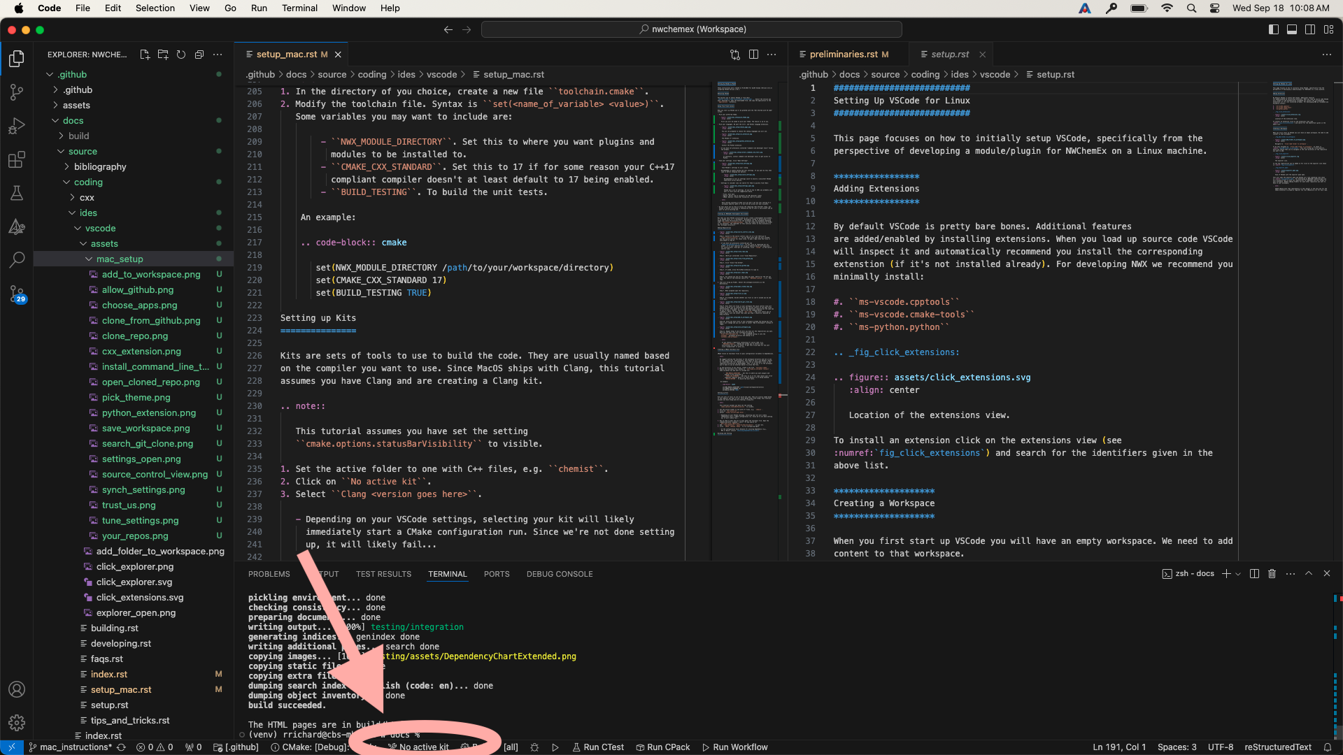 Step 1. Click on `No active kit`. If you had previously selected a kit, this may instead display the name of that kit.
