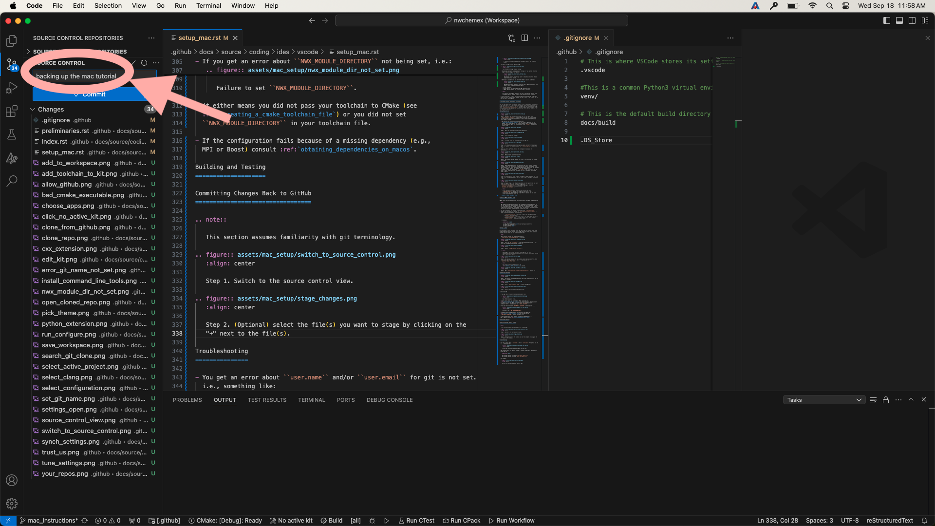 Step 3. Type a descriptive commit message.