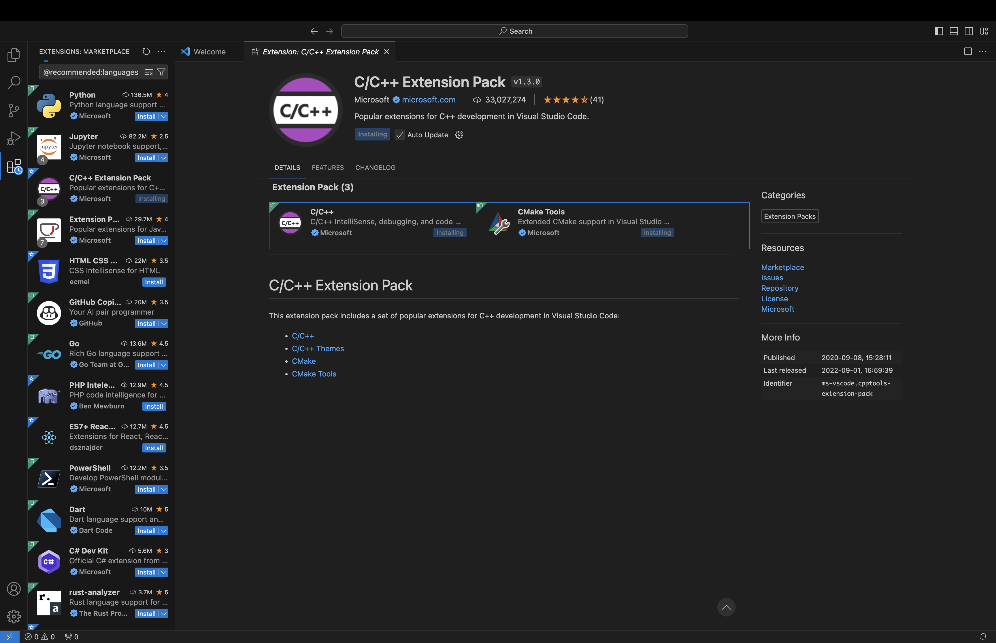 The VSCode C++ extension.