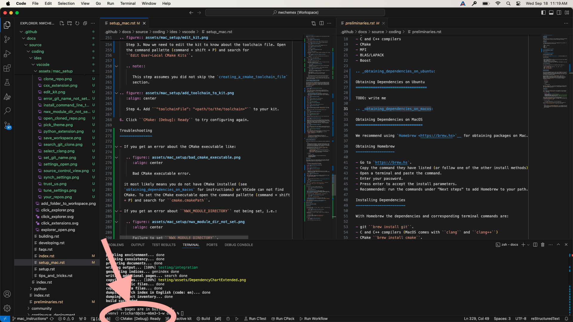Step 2. Click `CMake: [Debug]: Ready` to start configuring.