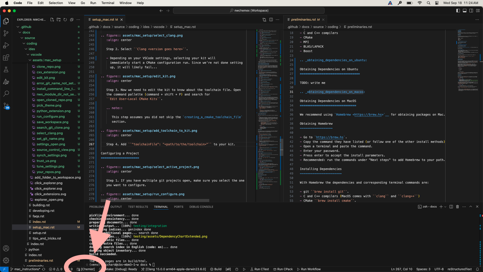 Step 1. If you have multiple git projects open, make sure you select the one you want to configure.
