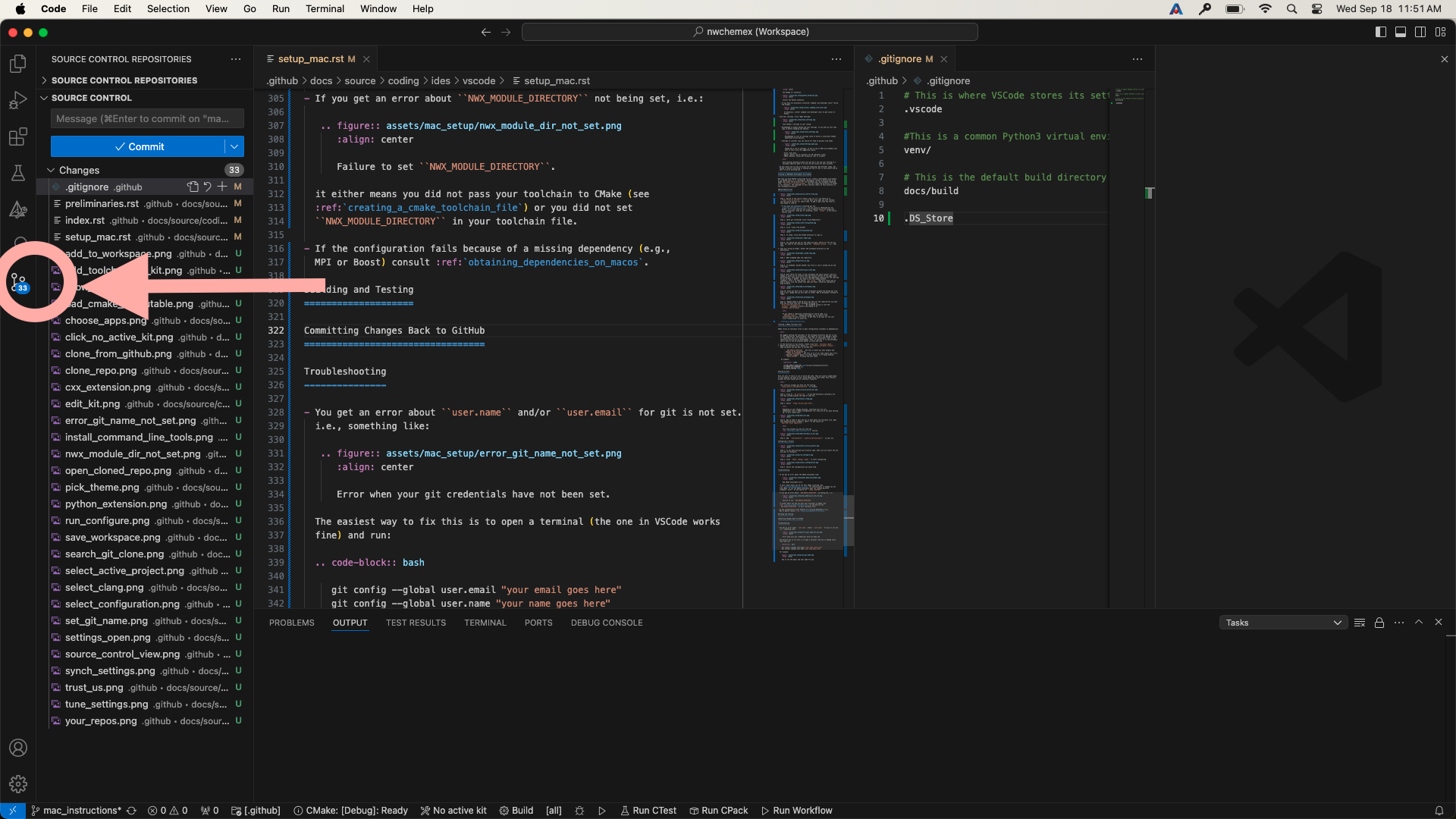 Step 1. Switch to the source control view.